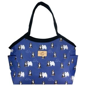 Waterproof Dog Trapeze Tote Shoulder Bag Cute Handmade Dog Pattern